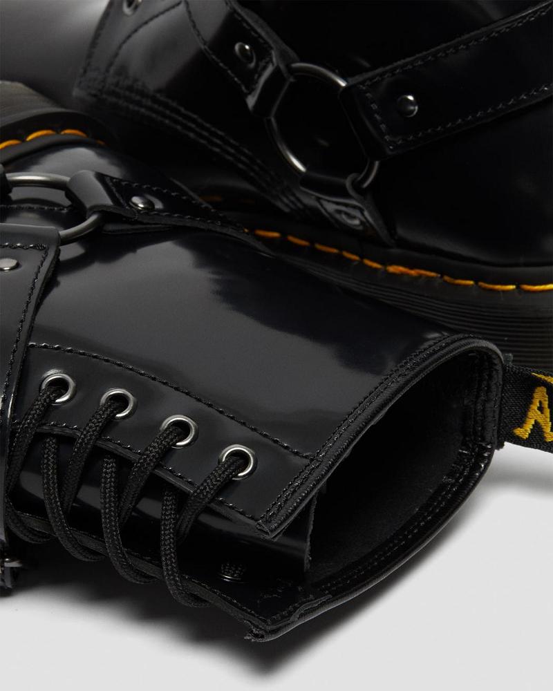 Dr Martens 1460 Harness Lær Snørestøvletter Dame Svarte | Norge 608EBC